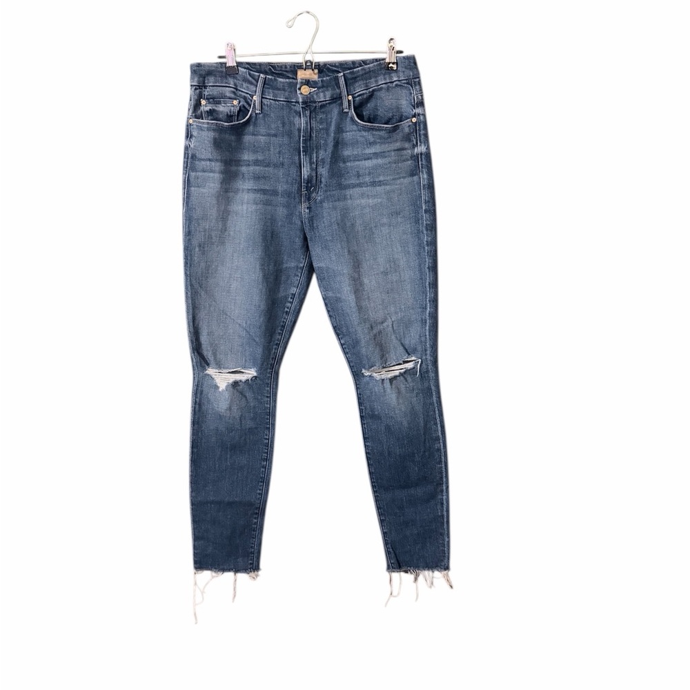 MOTHER‎ High Waisted Ankle Fray Jeans